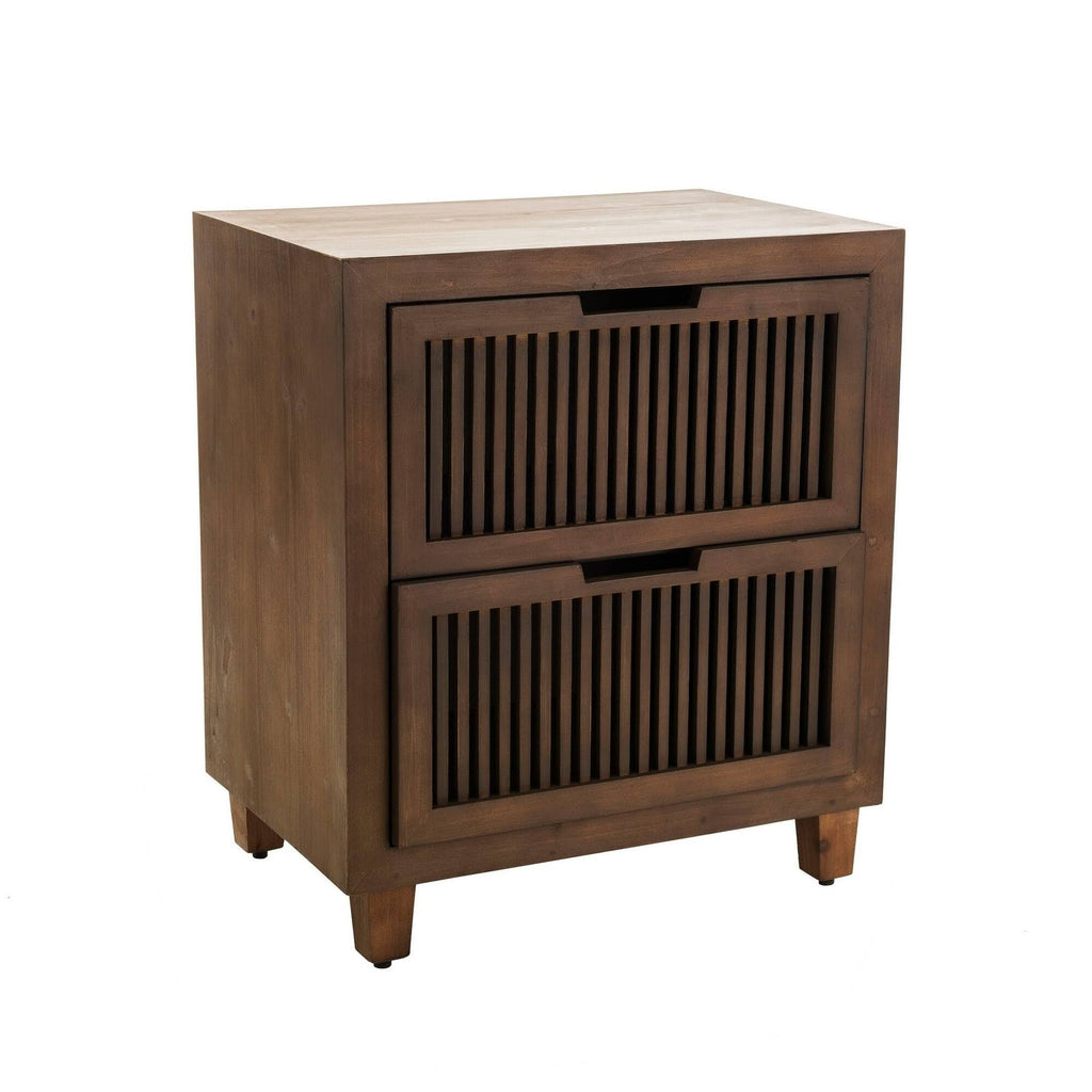 Brown 2 Drawer Cabinet Q84144