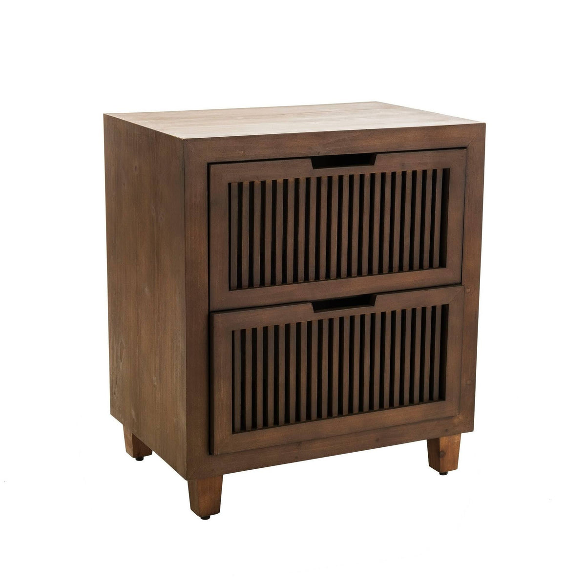 Brown 2 Drawer Cabinet Q84144