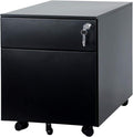 Black Steel File Cabinet 2 Drawer with Lock V362