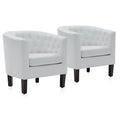 Green Tufted Barrel Accent Chair W9506