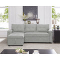 Reversible Velvet Sleeper Sectional Sofa with Storage Chaise E49885
