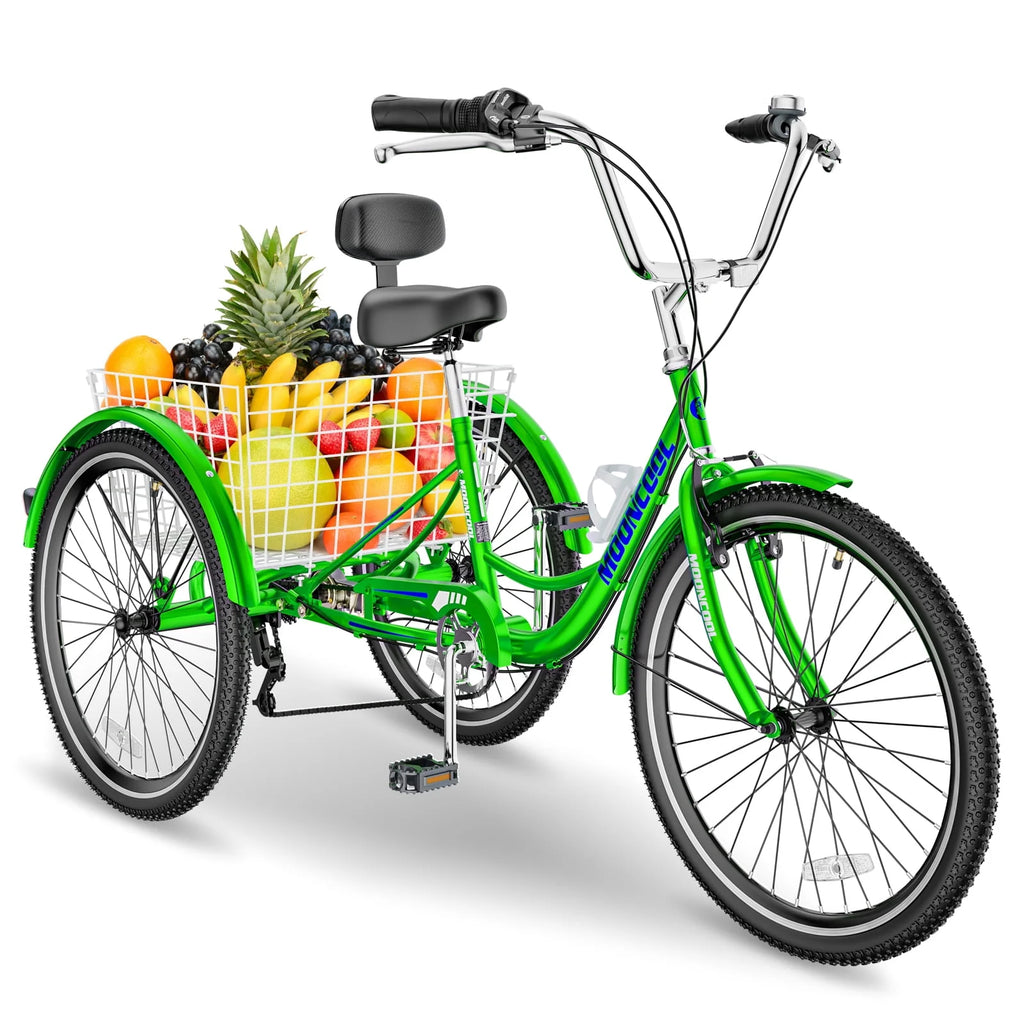 26 Adult Tricycle 7 Speed 450lbs Capacity with Shopping Basket P668427