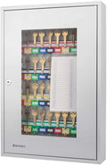 Key Lock 50 Position Key Cabinet with Glass Door Grey Y736