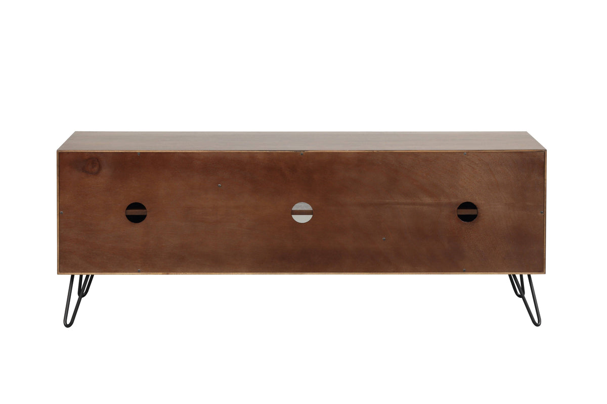 Dark Brown 2-Door 2-Shelf Media Console W114
