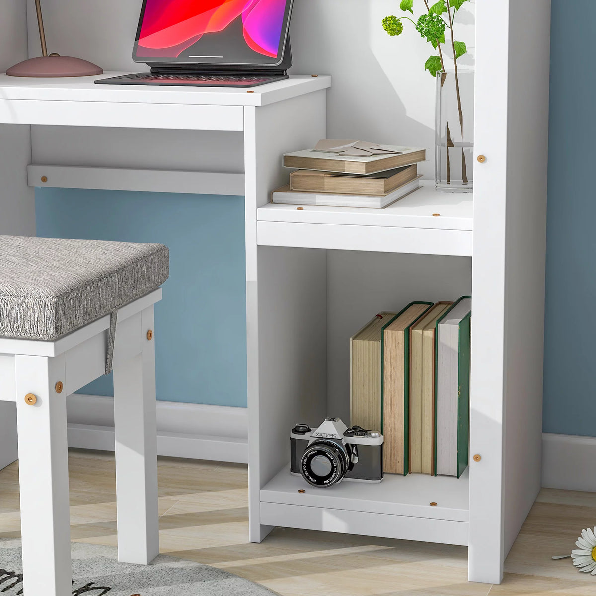White House-Shaped Desk with Stool F209761