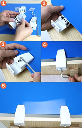 White 12x20 Acrylic Desk Divider with Clips P63775