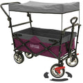 Magenta Push-Pull Folding Wagon with Canopy M6244