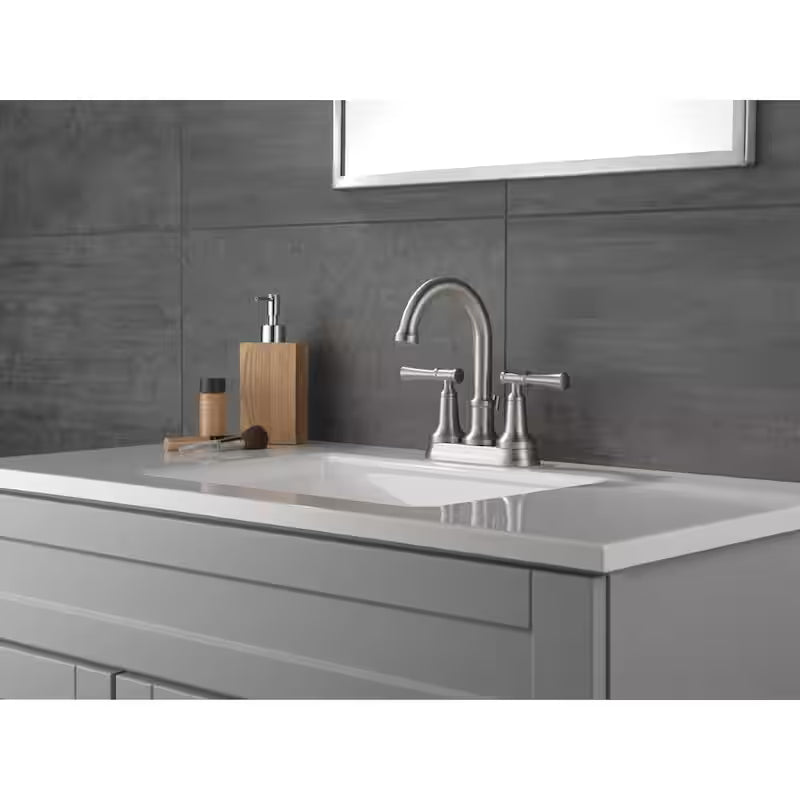 2-Handle Centerset Bathroom Faucet in Brushed Nickel G762922