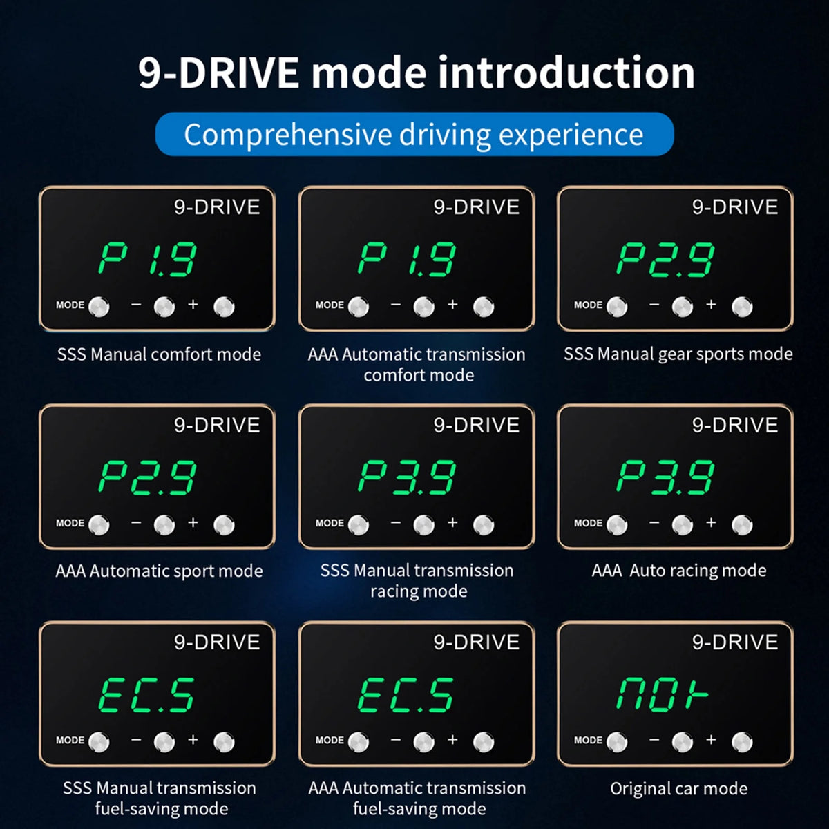 9 Drive Electronic Throttle Controller Pedal Racing Accelerator Booster Replacement U520994