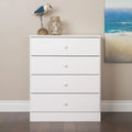 White 4-Drawer Vertical Dresser D9385