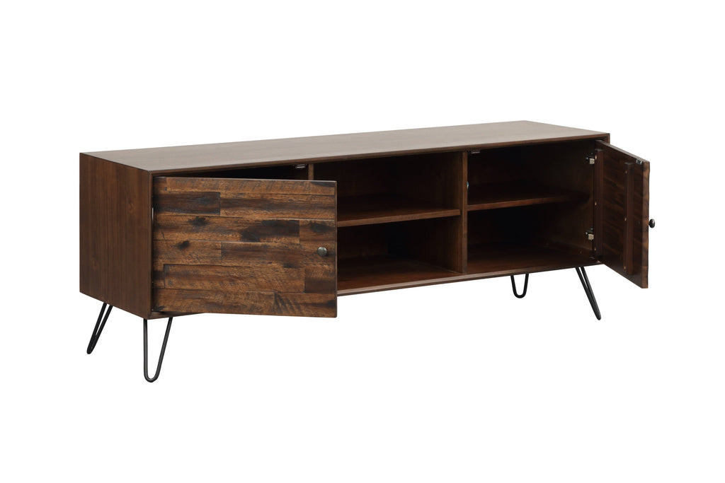Dark Brown 2-Door 2-Shelf Media Console W114