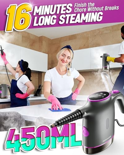 Handheld Steam Cleaner 12 Accessories Graypurple B676