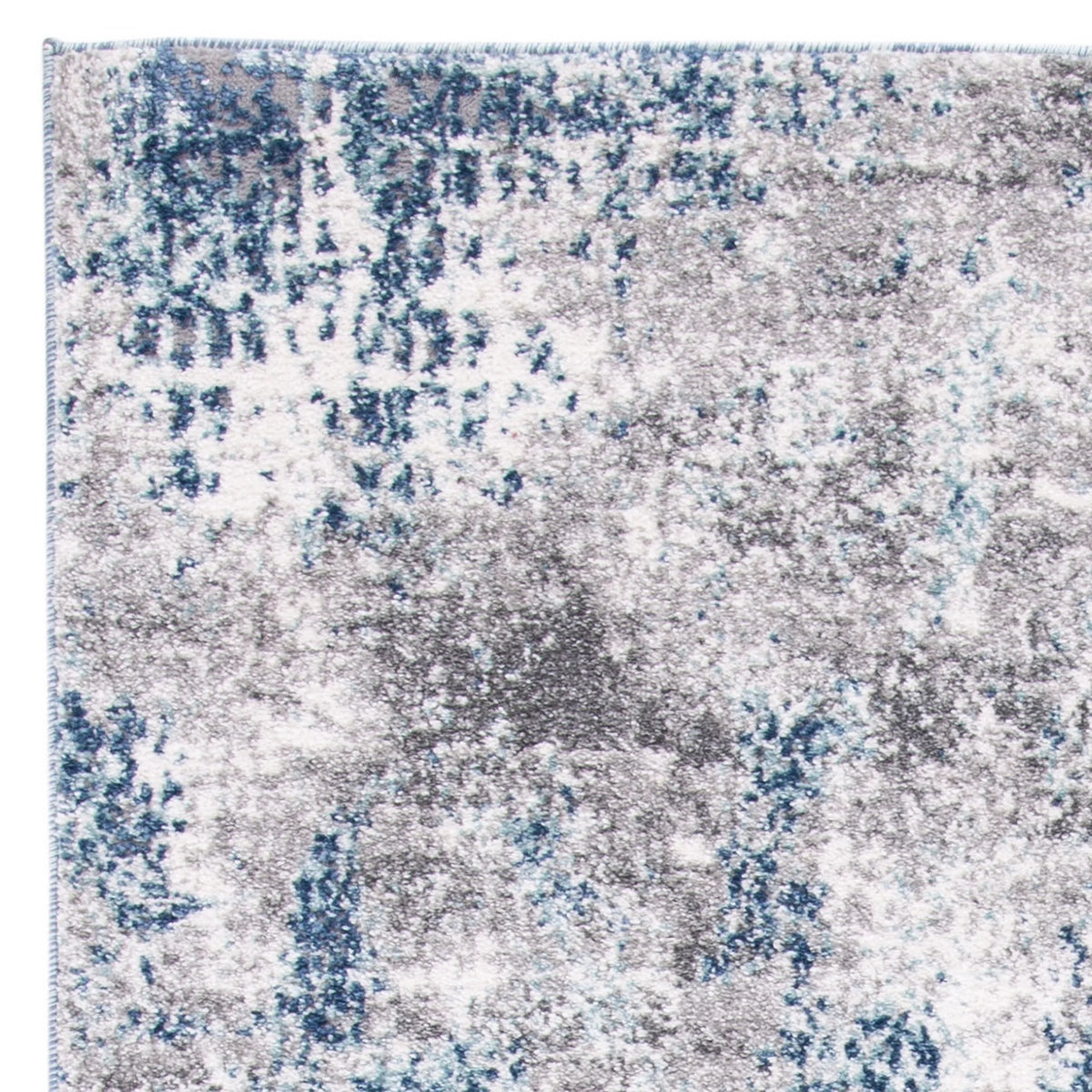 Navy Grey Abstract Area Rug 6' x 9' D57548