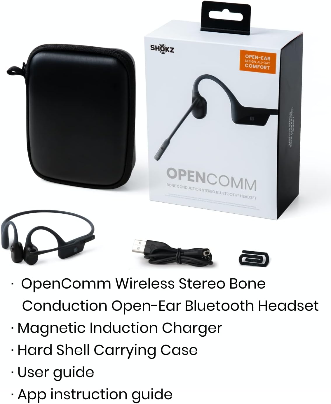 Bone Conduction Open-Ear Stereo Bluetooth Headset With Noise-Canceling Boom Microphone X801607