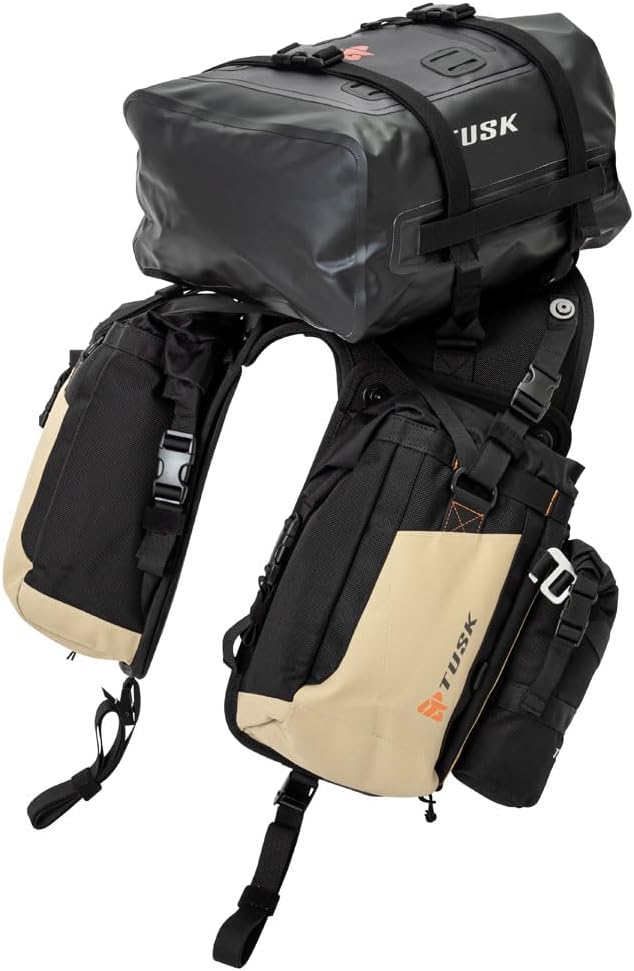 Black/Tan Excursion Rackless Luggage System with Small Dry Duffel & Bottle Holders E963535
