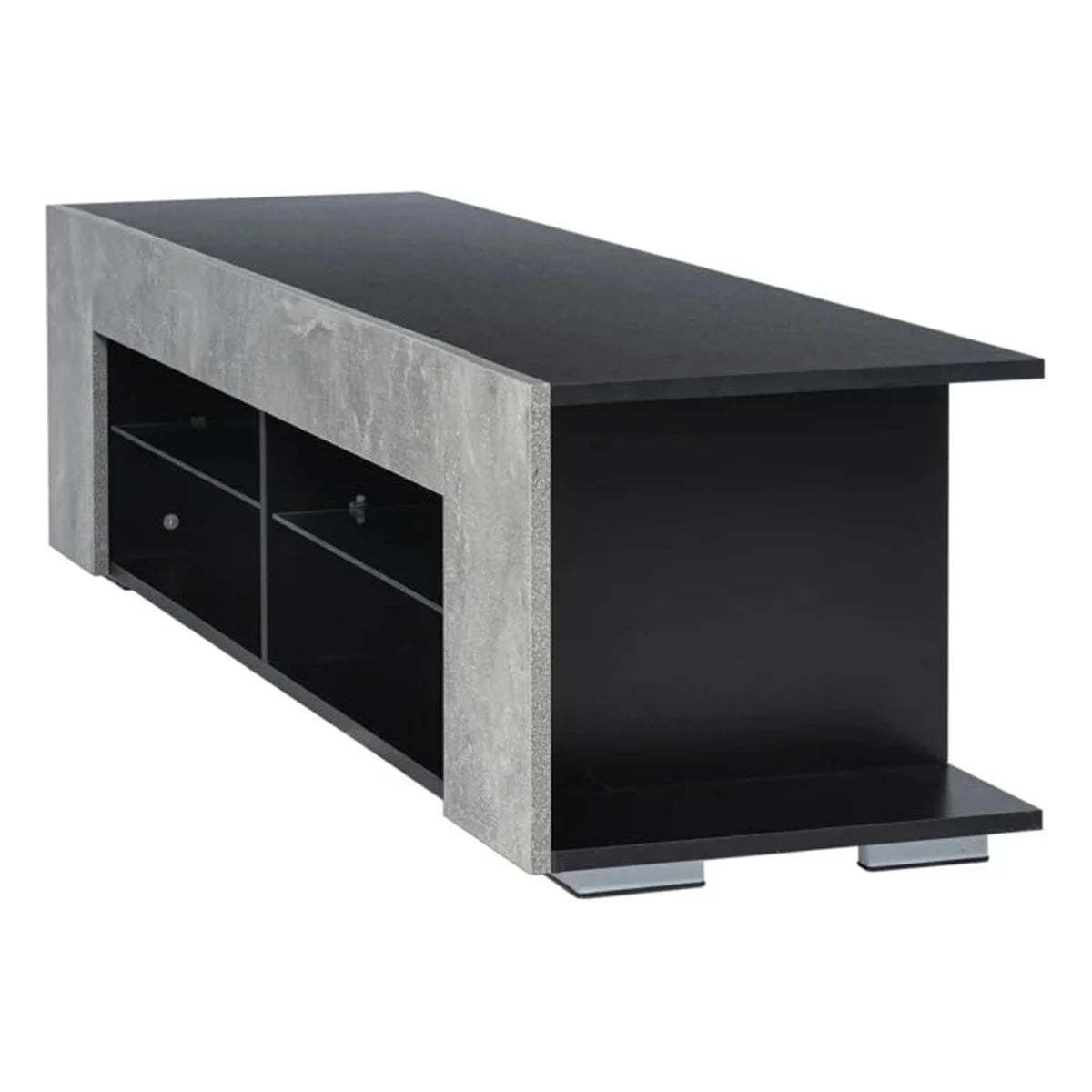 High Gloss 4-Shelf TV Stand with Bookshelves M951