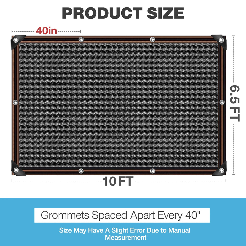 80% Shade Cloth 10x20FT Black Mesh Z788