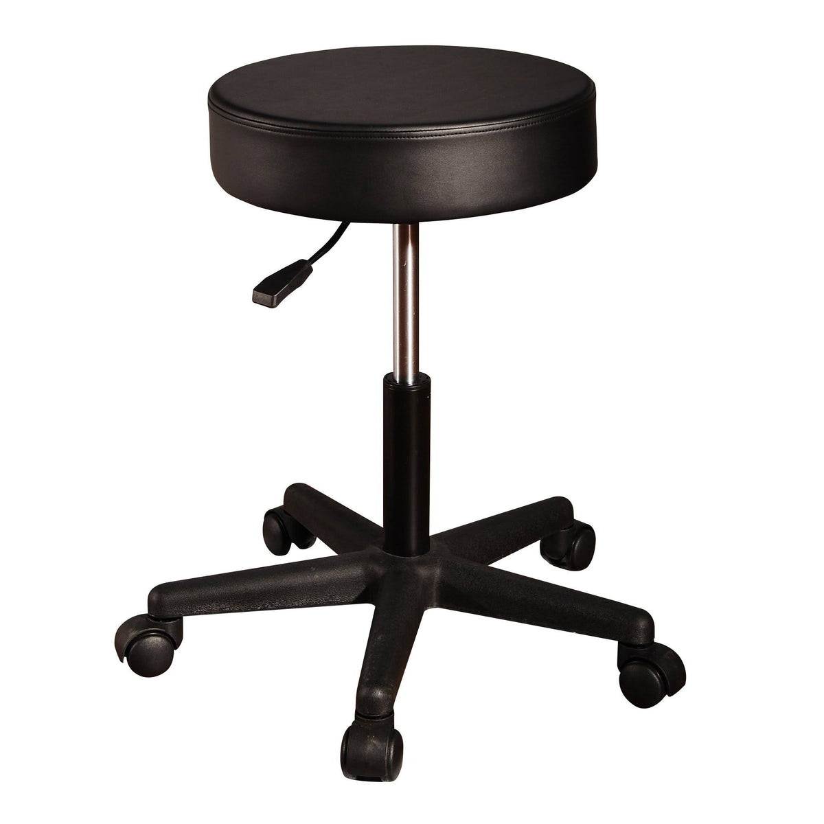 Pneumatic Swivel Rolling Massage Stool Black W7760