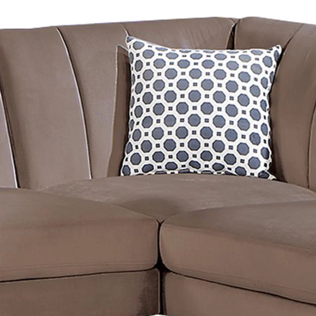 2 Piece Tufted Velvet Sectional Sofa Set R804918