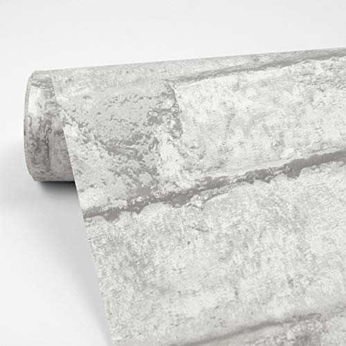 White & Off-White Peel Stick Wallpaper K741