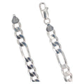 Solid .925 Sterling Silver Figaro Bracelet Chain B70788