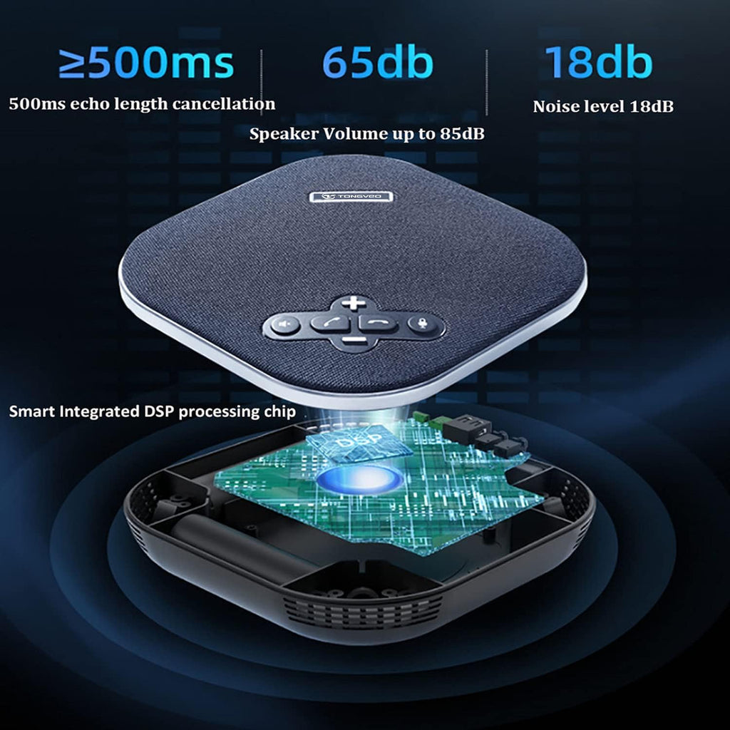 Wireless Speakerphone Conference Speaker with 4 Mics O99092
