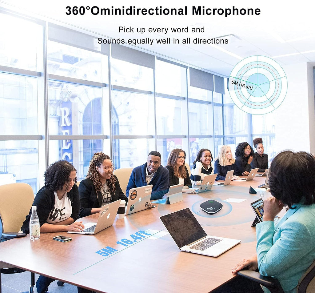 Wireless Speakerphone Conference Speaker with 4 Mics O99092