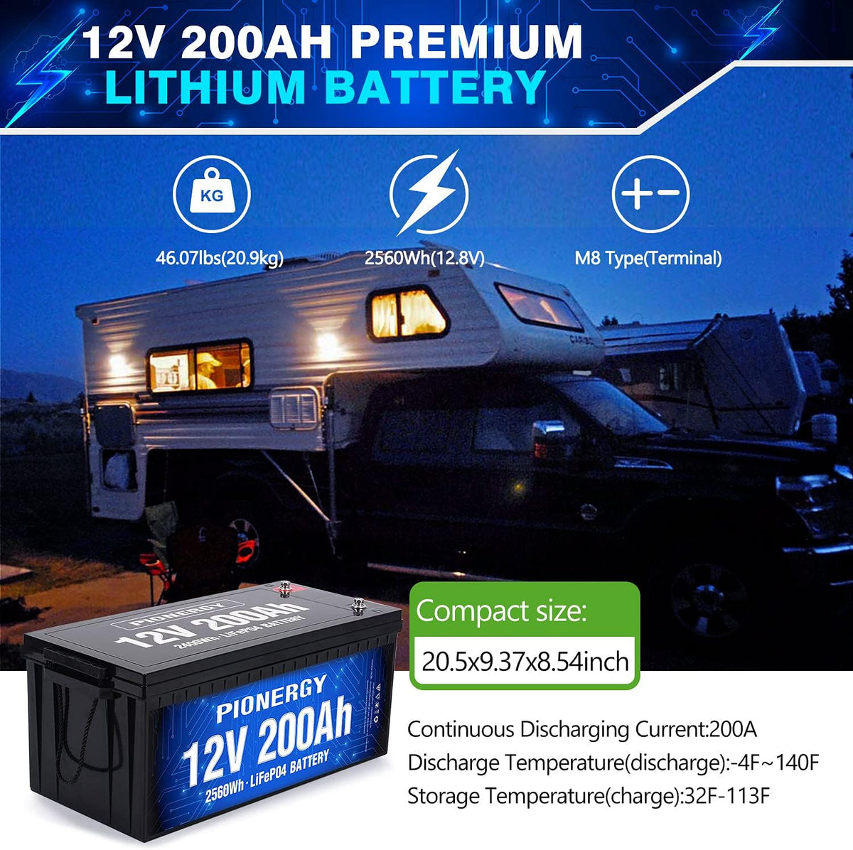 12V 150Ah LiFePO4 Lithium Battery with 100A BMS M1648