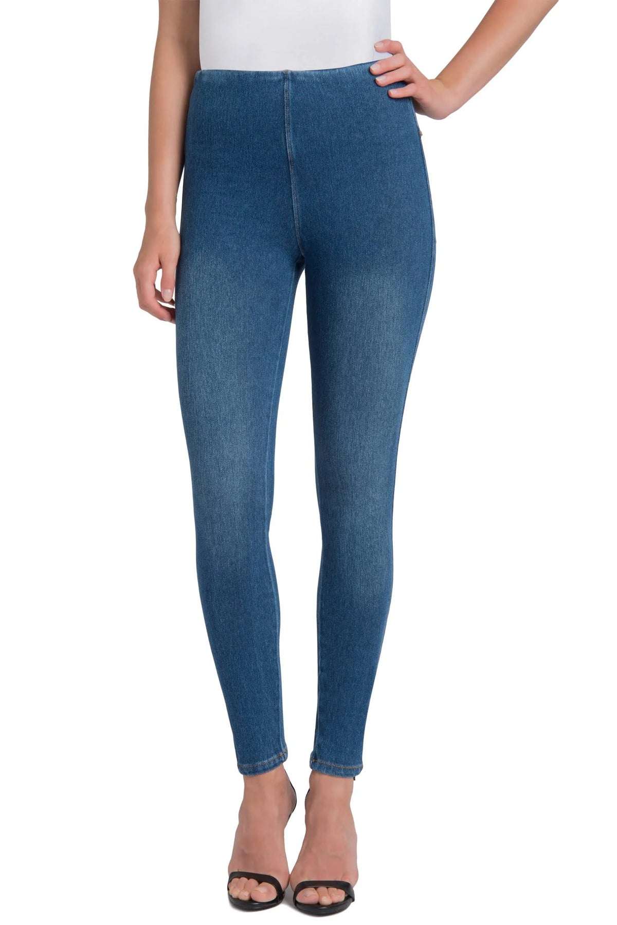 Mid Wash Denim Leggings Y732897