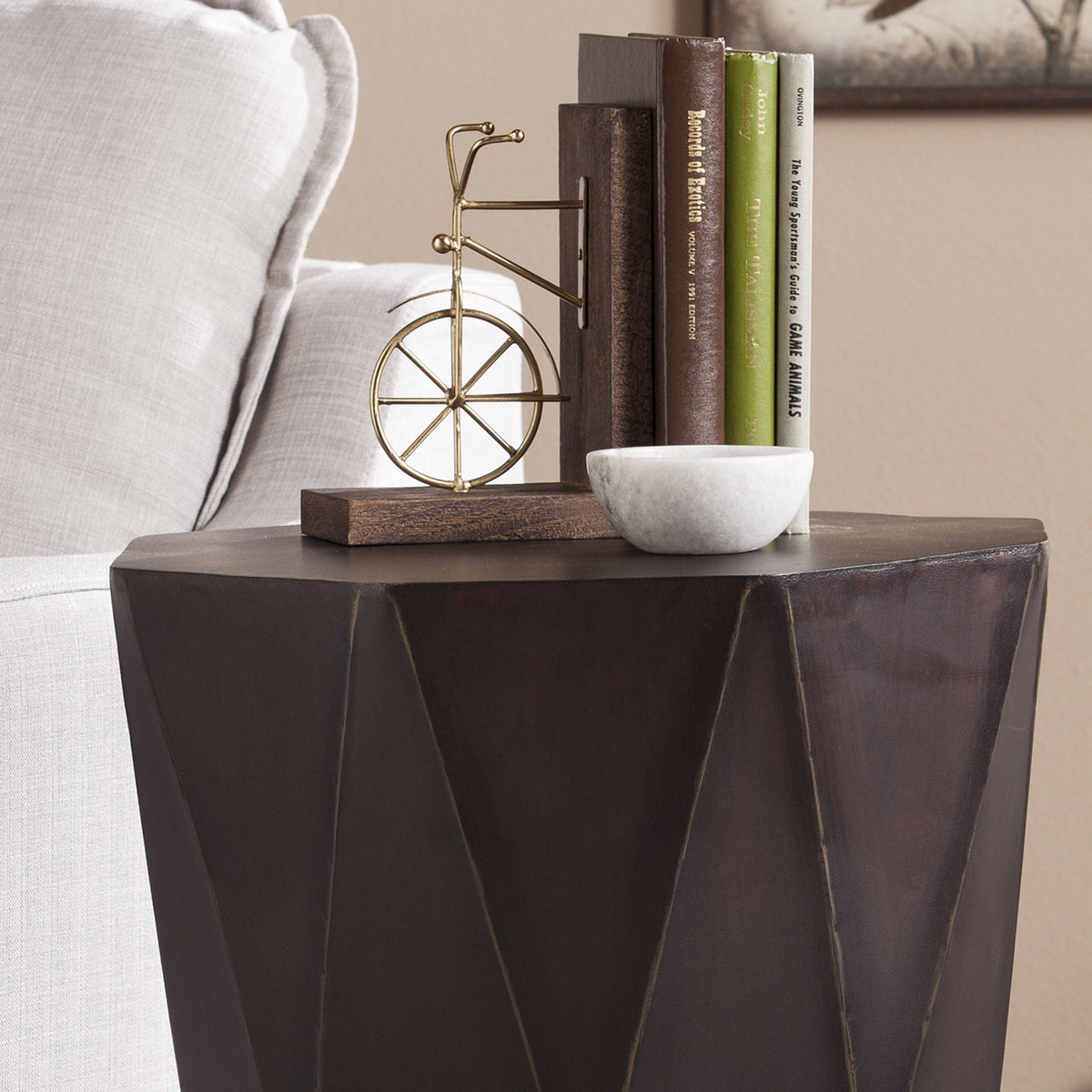 Antique Black Accent Table Y17639