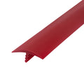 1-1/8 inch Fire Engine Red Flexible Polyethylene T-Molding 250 Foot Coil U177453