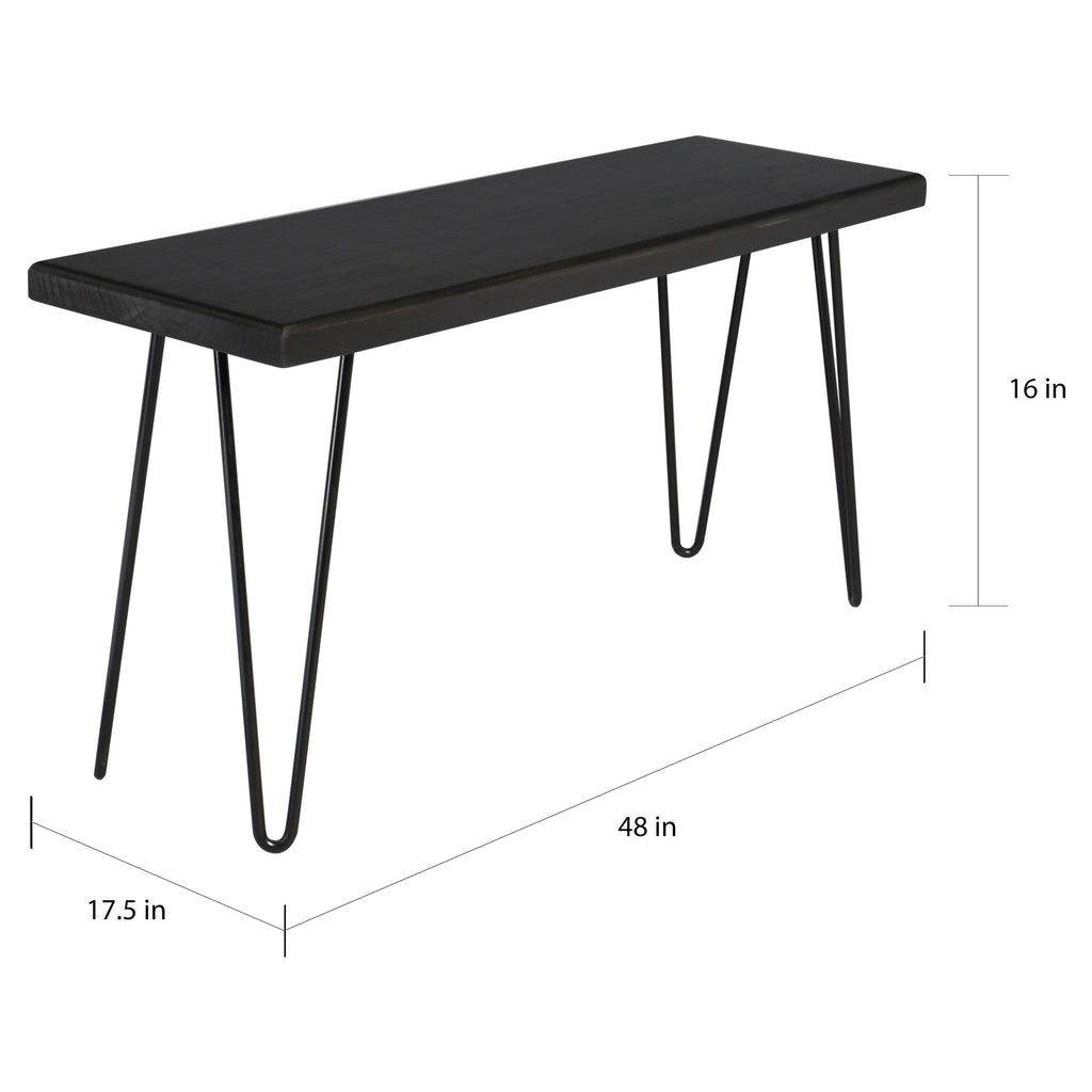 Weathered Gray Wood Bench A7664