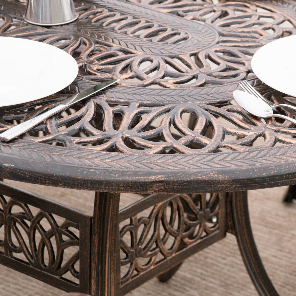 Oval Cast Aluminum Outdoor Dining Table H353767