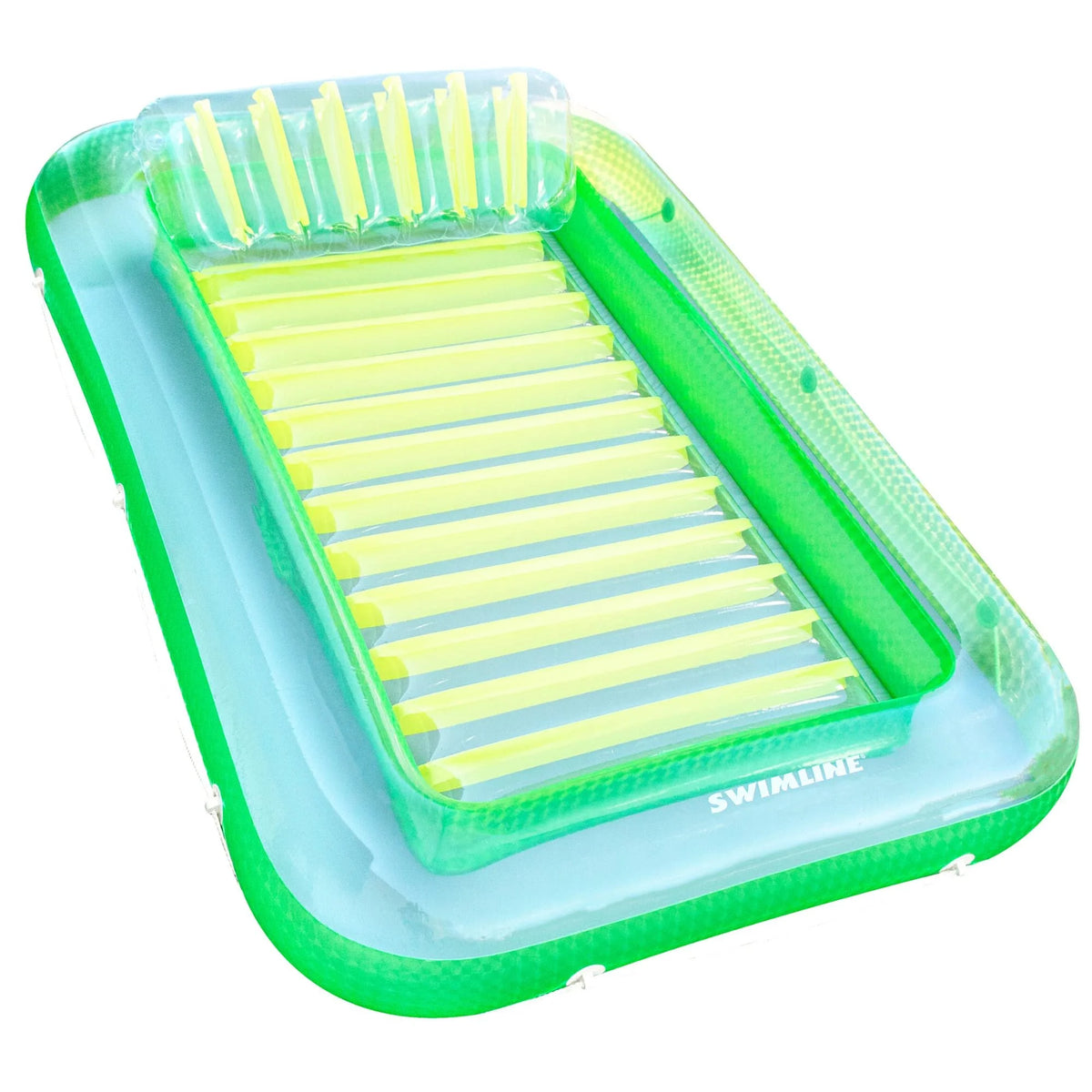 Inflatable Floating Lounger Green and Yellow Z1176