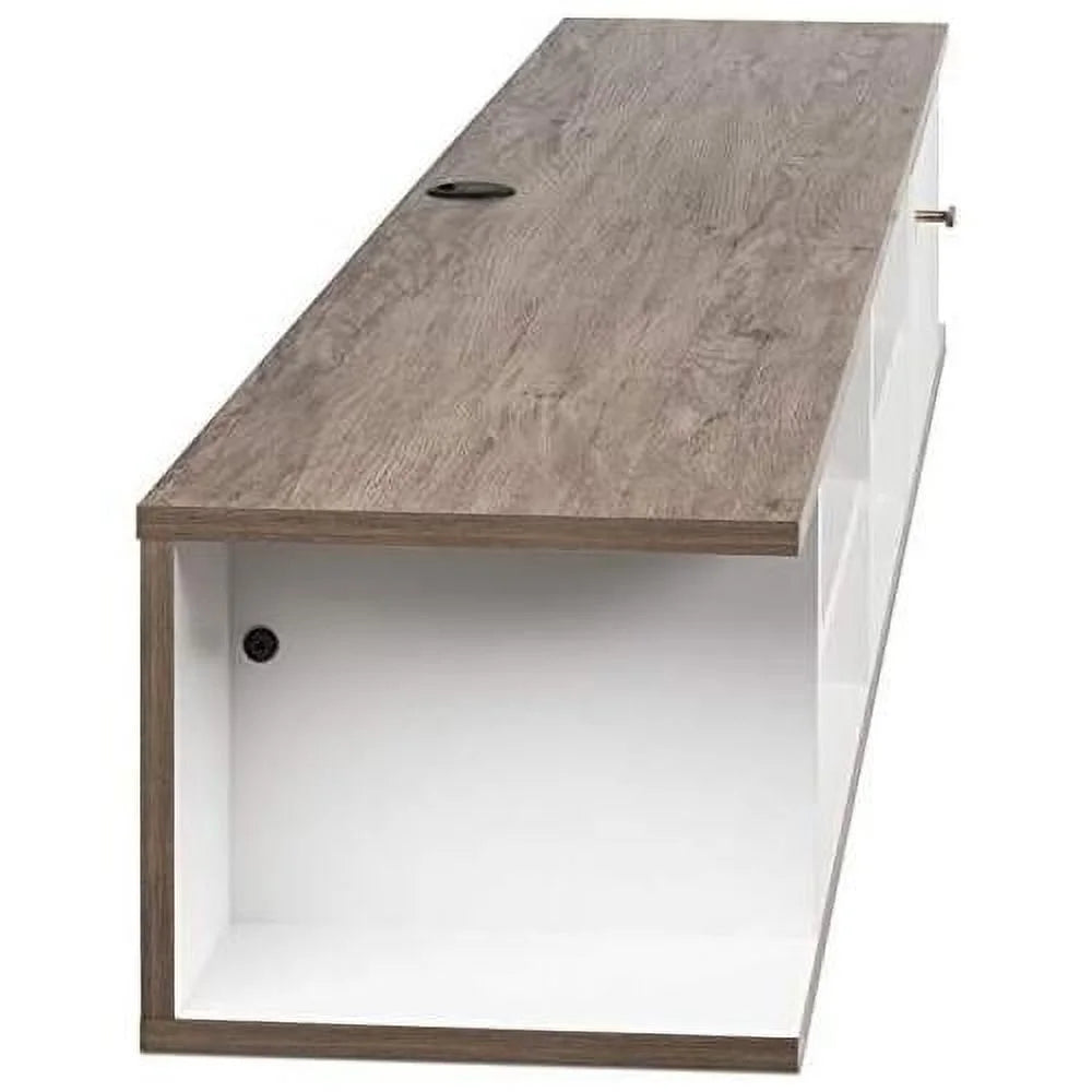 White Wood Wall Mounted TV Stand R753