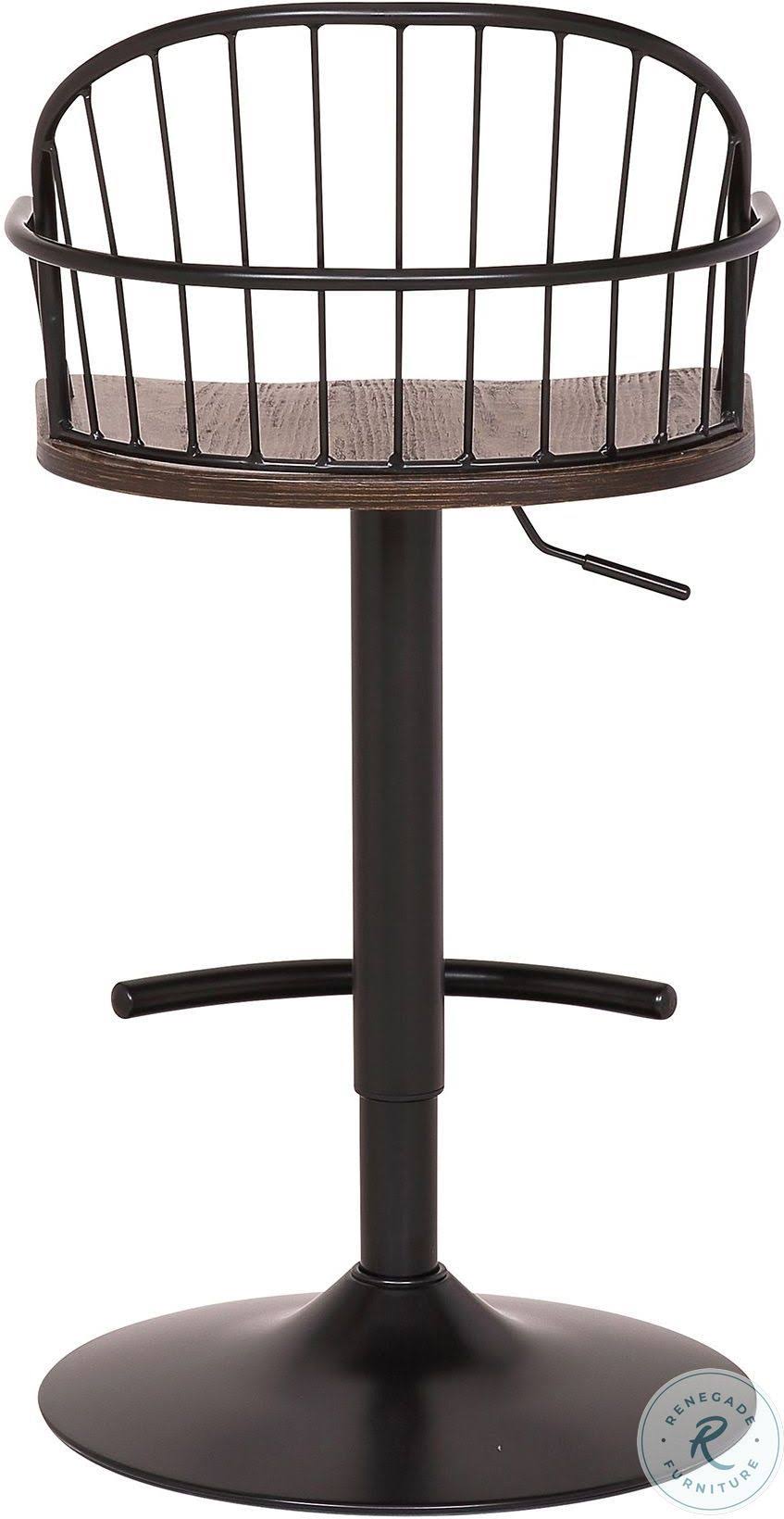 Black Powder Coated Adjustable Barstool G20440