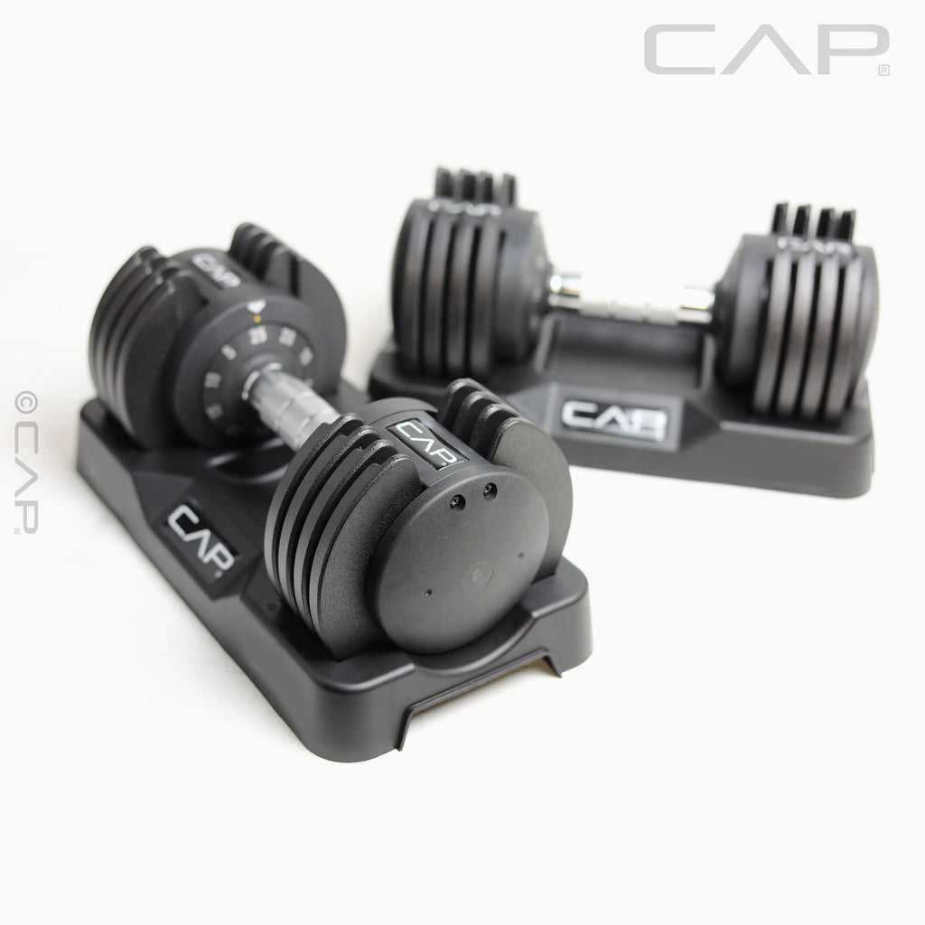 25 lb Adjustable Dumbbell Set, Pair, Black O7524