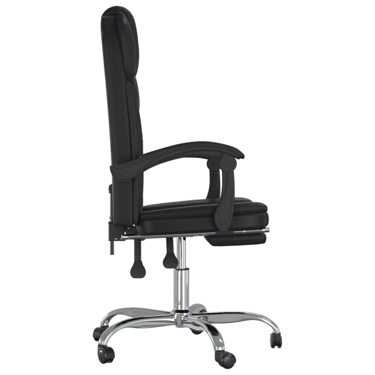 Black Faux Leather Reclining Office Chair I77633
