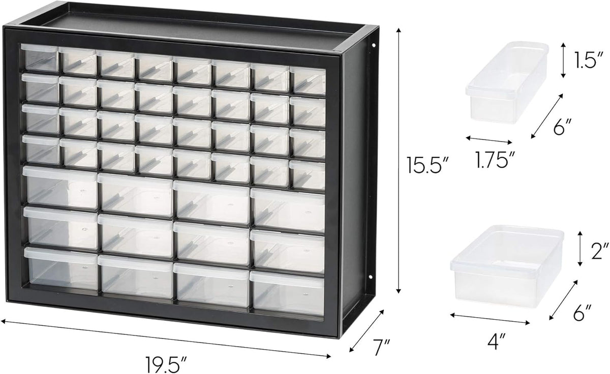 44 Drawer Parts and Hardware Cabinet, Black F998257