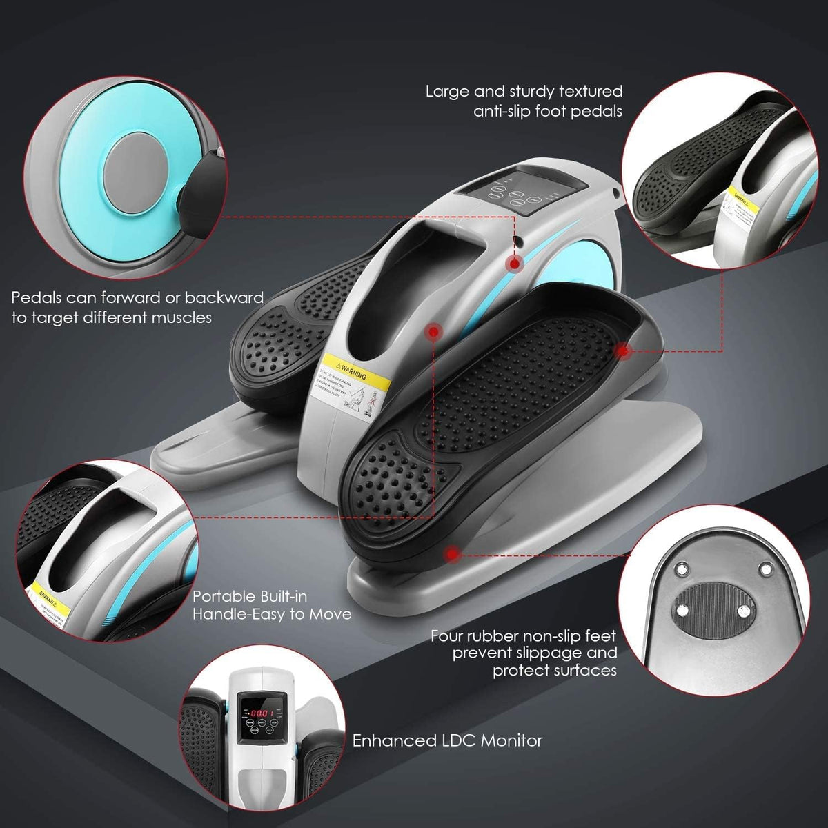 Electric Mini Elliptical Machine with Remote Control V652711