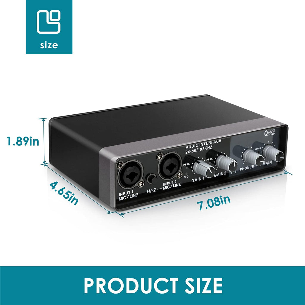 USB Audio Interface 2 Channel with Mic Preamps 48v Z137942