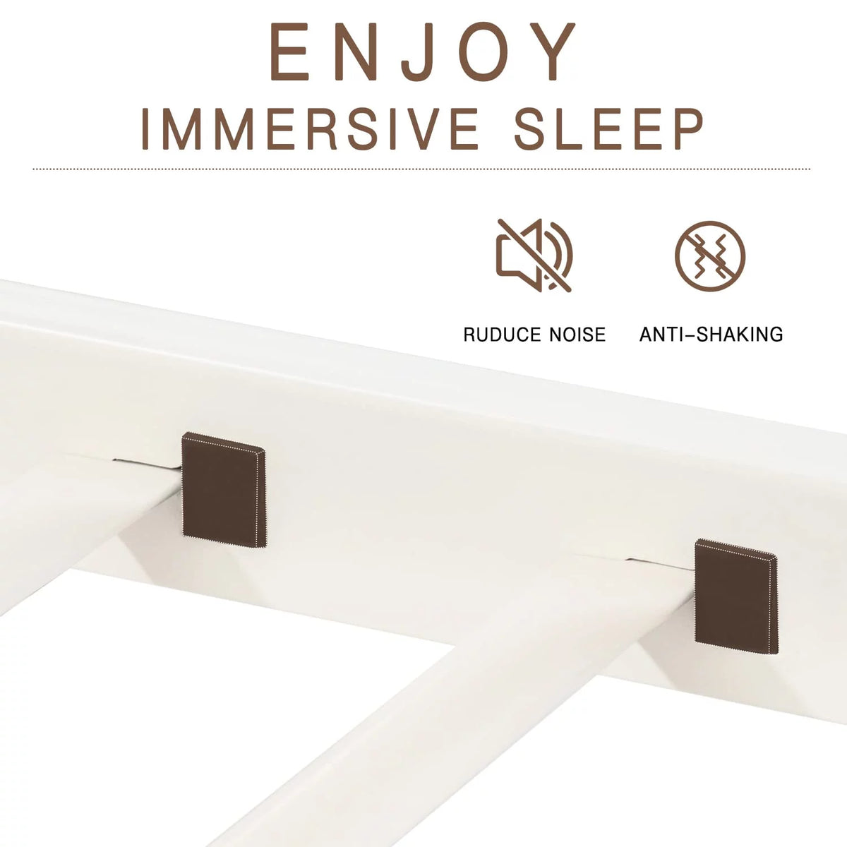 Twin Size White Loft Bed with Metal Ladder U7327