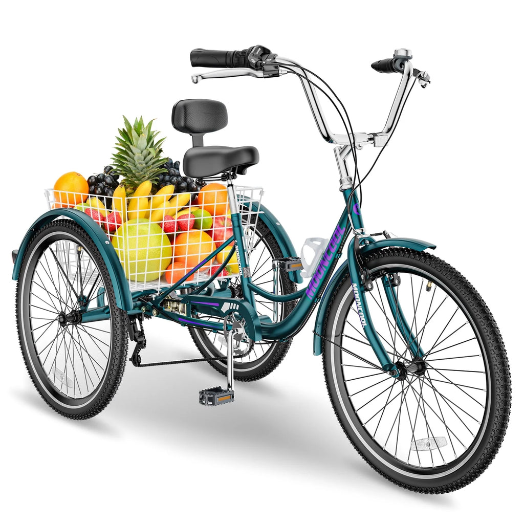 26 Adult Tricycle 7 Speed 450lbs Capacity with Shopping Basket P668427