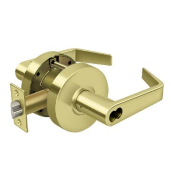 Brushed Chrome Commercial Entry Lock F1070