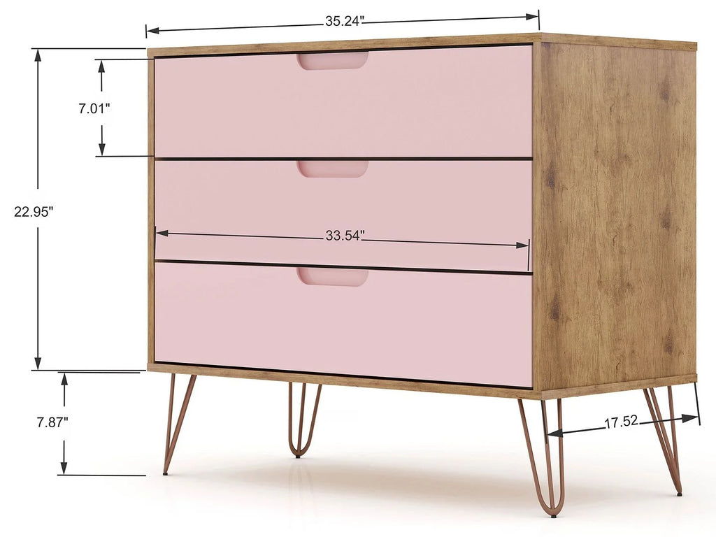 3 & 5 Drawer Wood Dresser Set U204