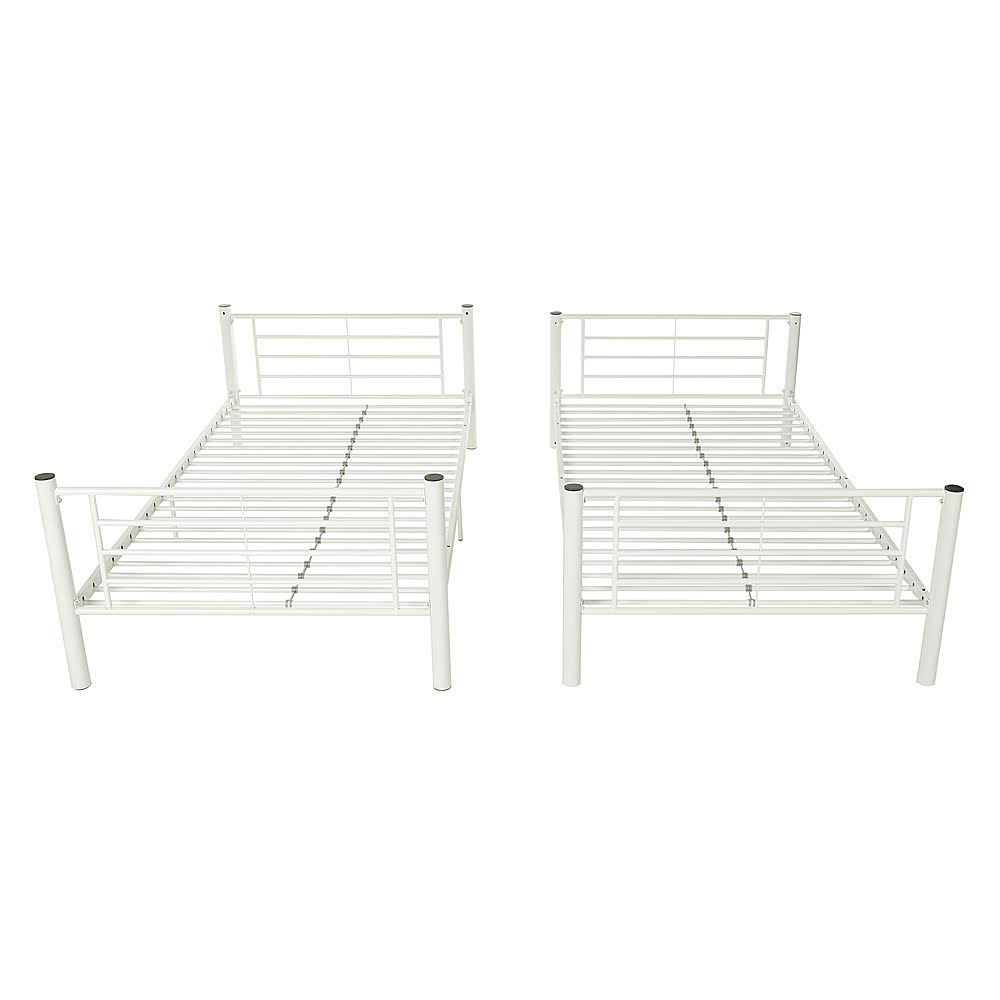 White Twin Over Twin Bunk Bed U80940