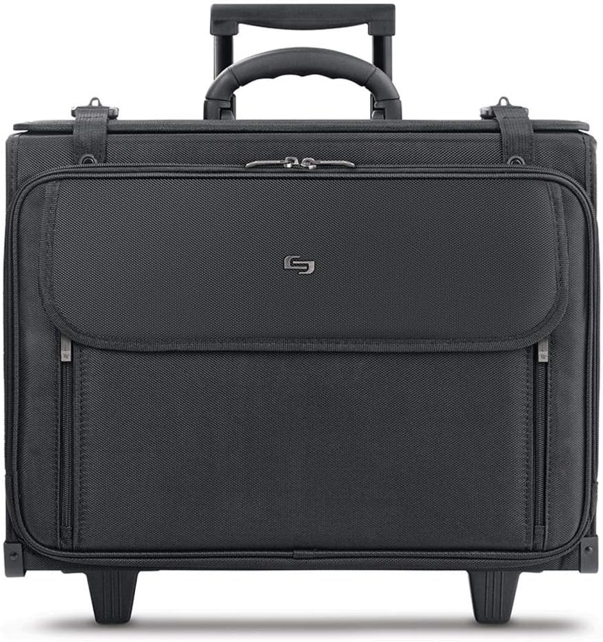 Black Rolling Hard Side Laptop Case N2434