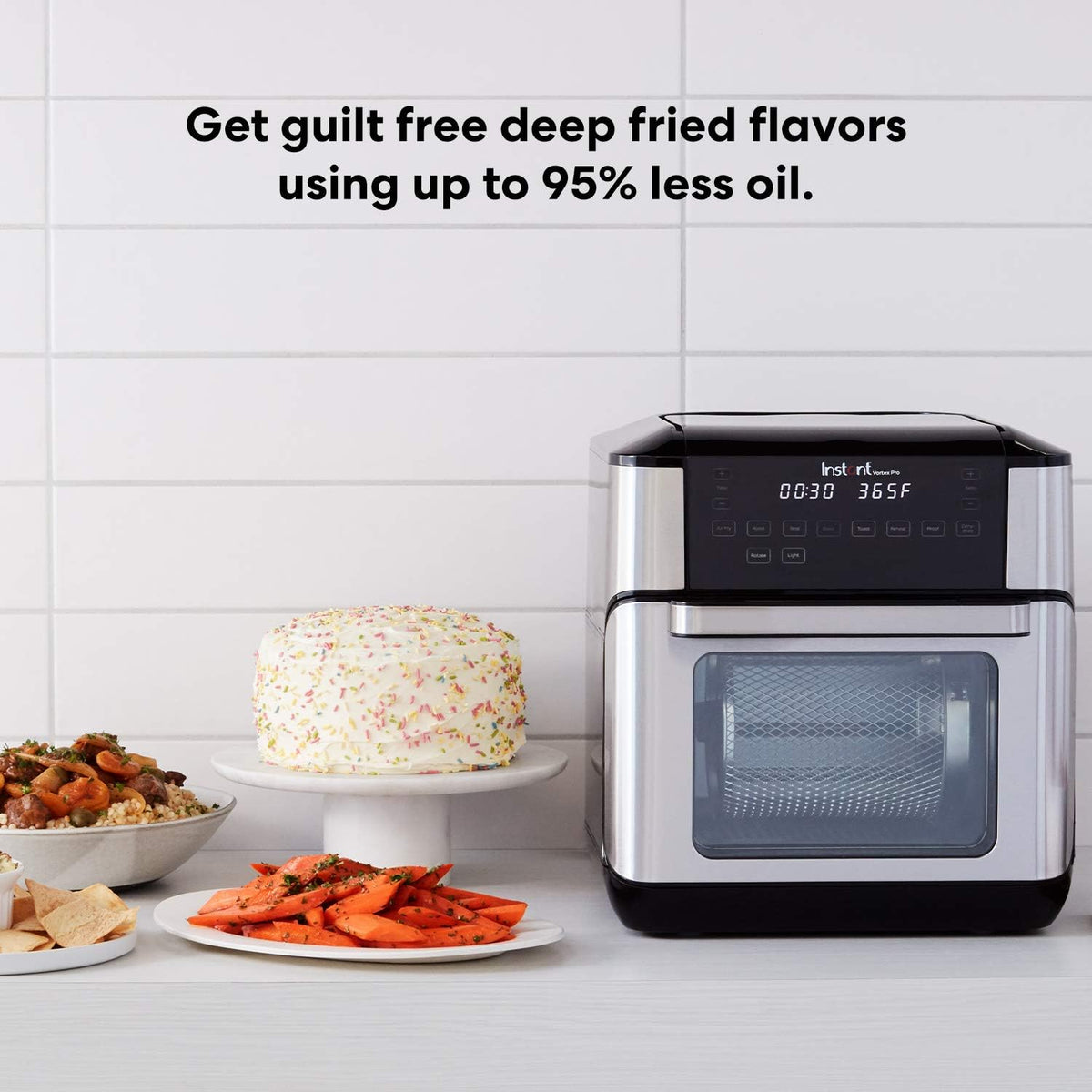 10 Quart Stainless Steel Black Air Fryer A2380