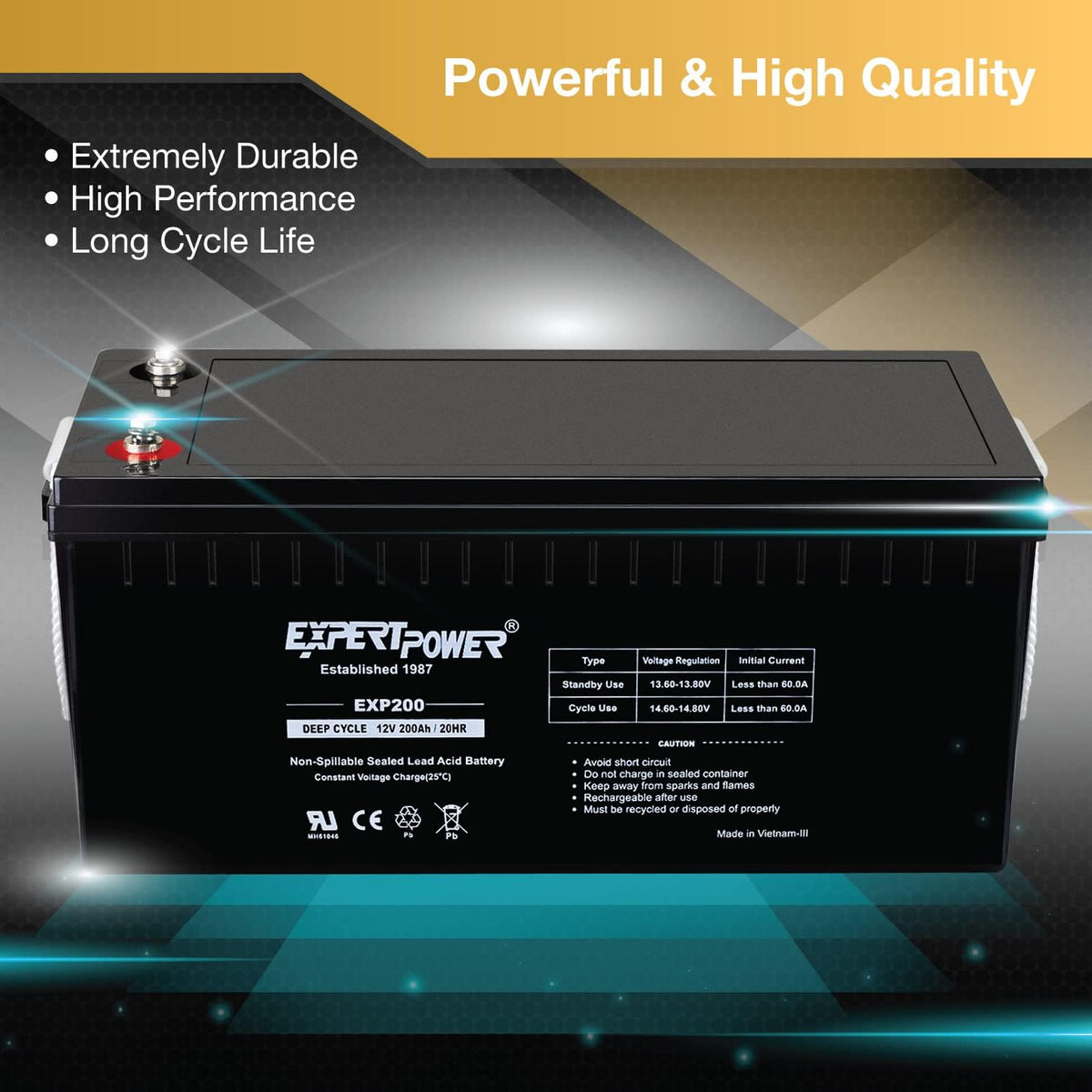 12V200Ah Sealed Lead Acid Deep Cycle Battery X96517
