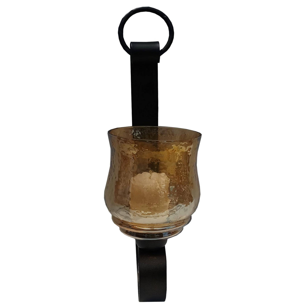 Set of 2 Bronze Metal Candle Holder Sconce Y8508